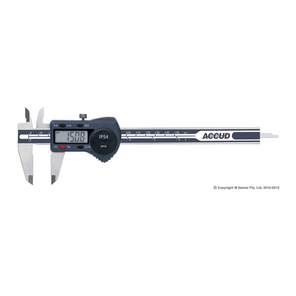 Accud 0-150mm/0-6" Digital Caliper IP54