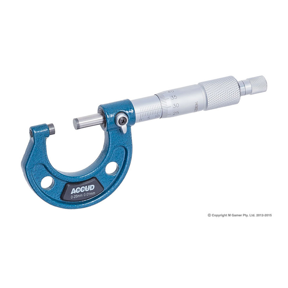 Accud 0-25mm Outside Micrometer