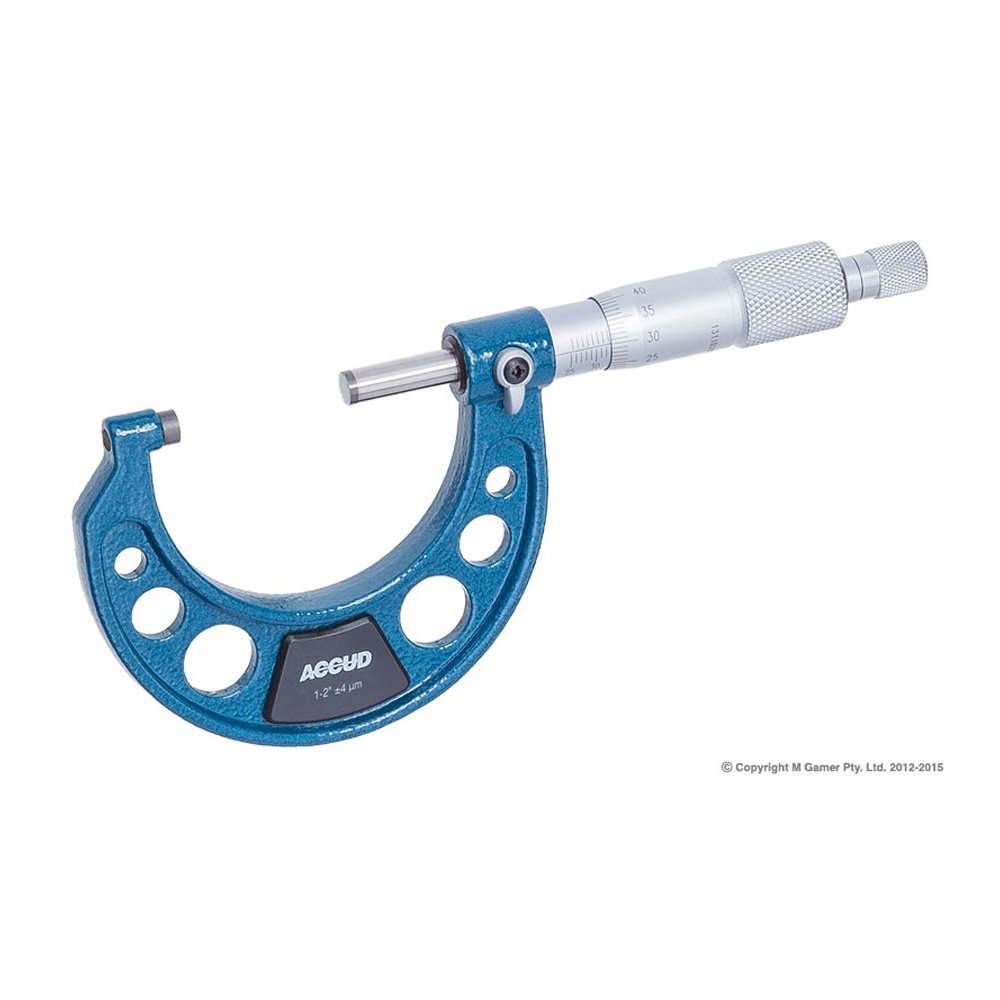 Accud 1-2" Outside Micrometer
