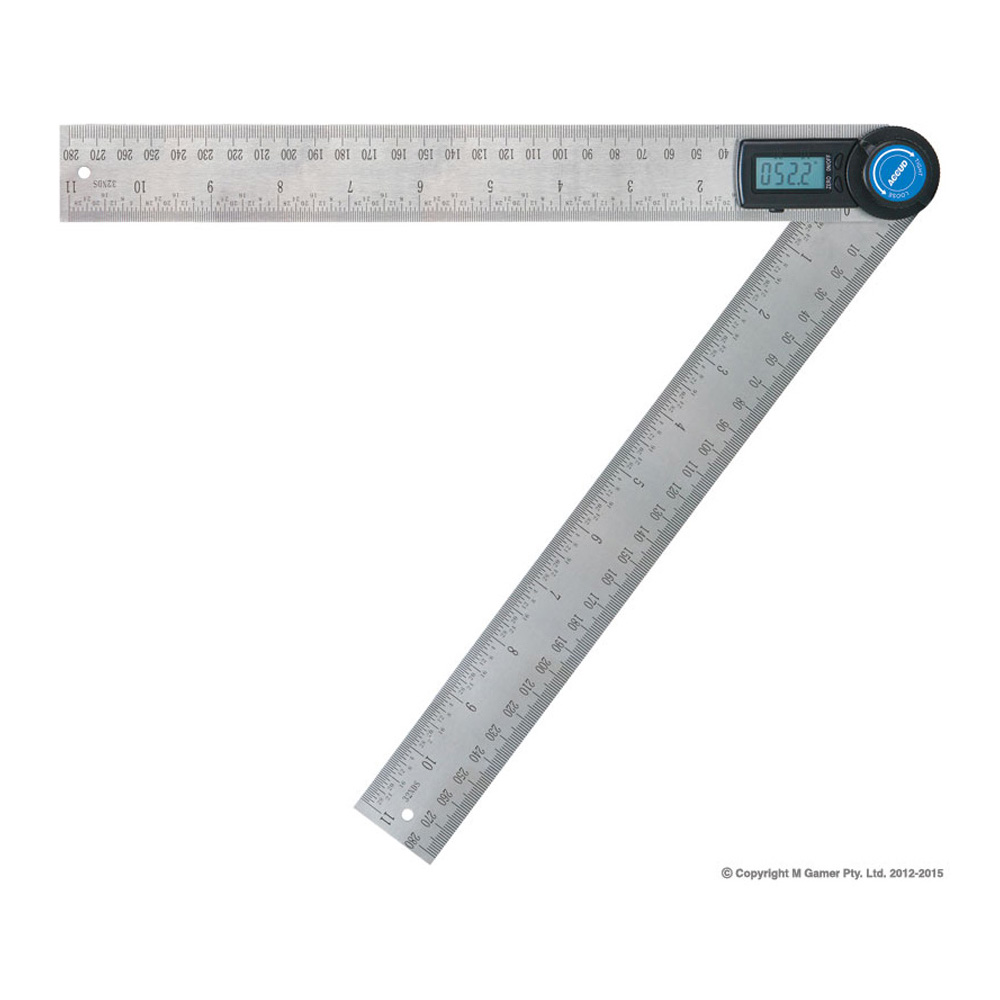 Accud 0-360°/300mm Digital Protractor
