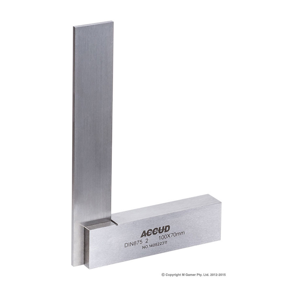 Accud 100x70mm Machine Square with Wide Base