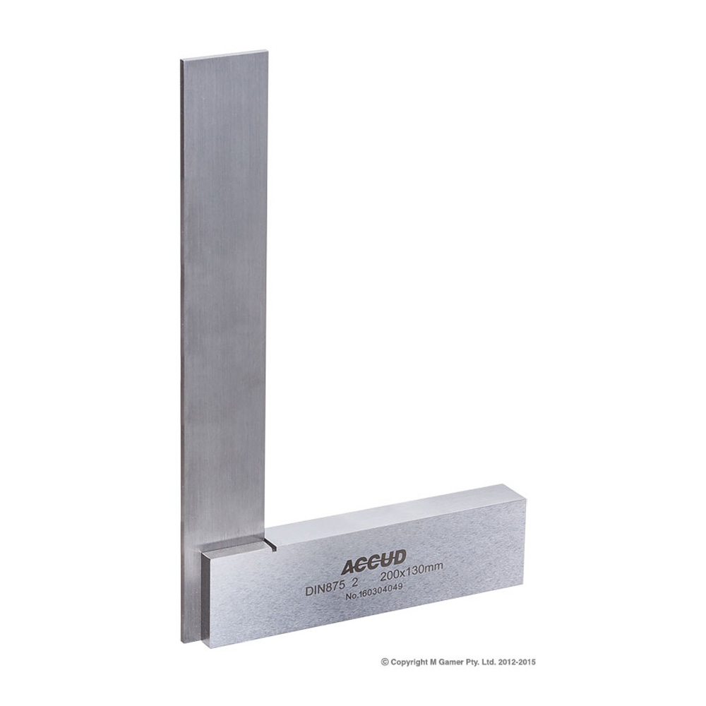 Accud 200x130mm Machine Square with Wide Base