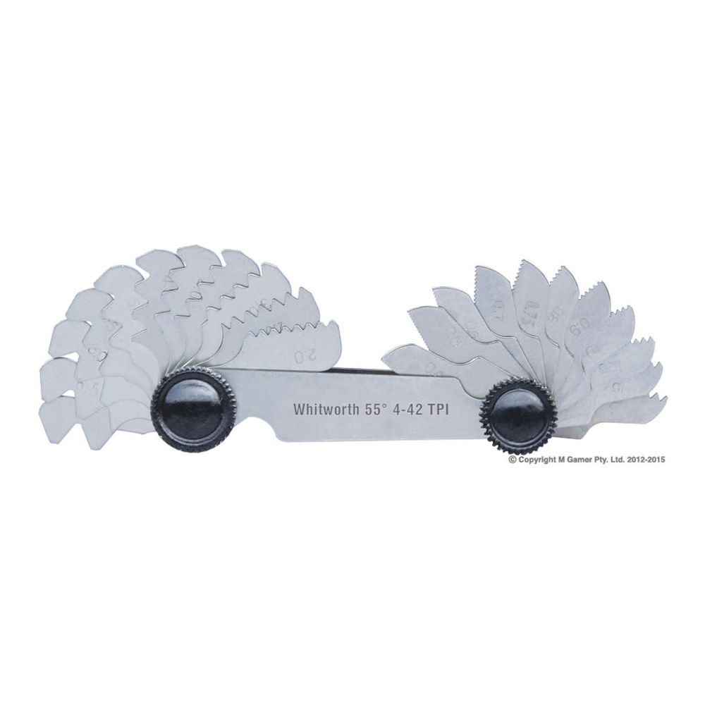 Accud 4-42TPI Thread Pitch Gauge (30 leaves)