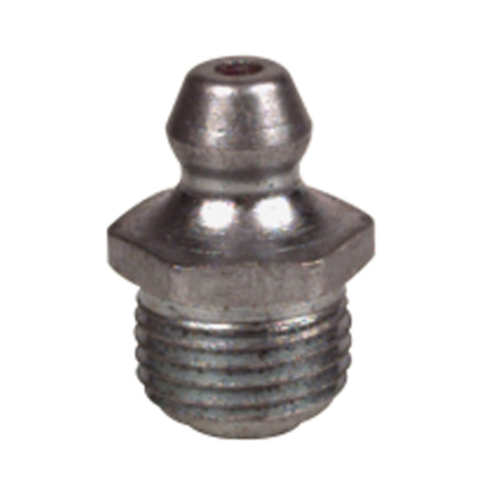 Alemlube 1/8" - 28 BSP x Straight Degree Regular Steel Grease Nipple