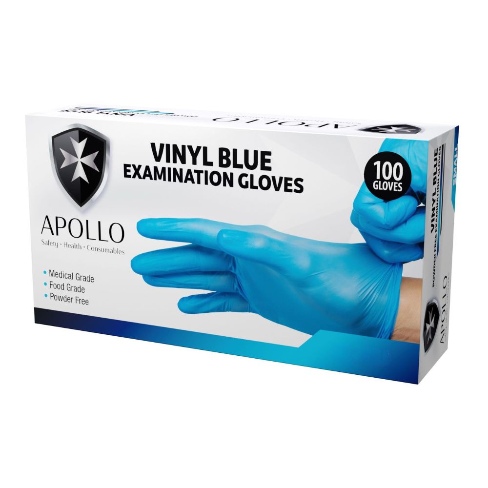 Vinyl Blue Examination Glove Large