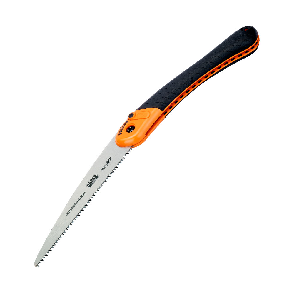 Bahco Foldable Pruning Saws with Dual-Component Handle for Hard/Dry Wood Cutting