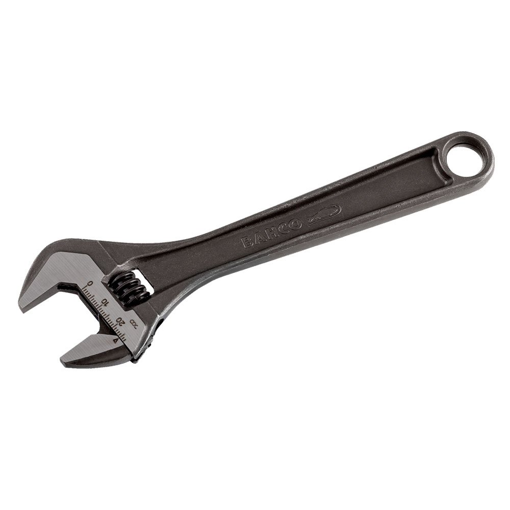 Bahco Adjustable Wrench, 6", 150mm, Phosphated, 20mm Opening