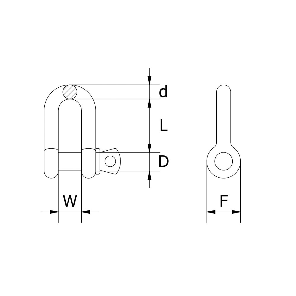 Shackle Dee Commercial 16mm Hot Dipped Galvanised Each Pail Contains 20 Each - Image 2