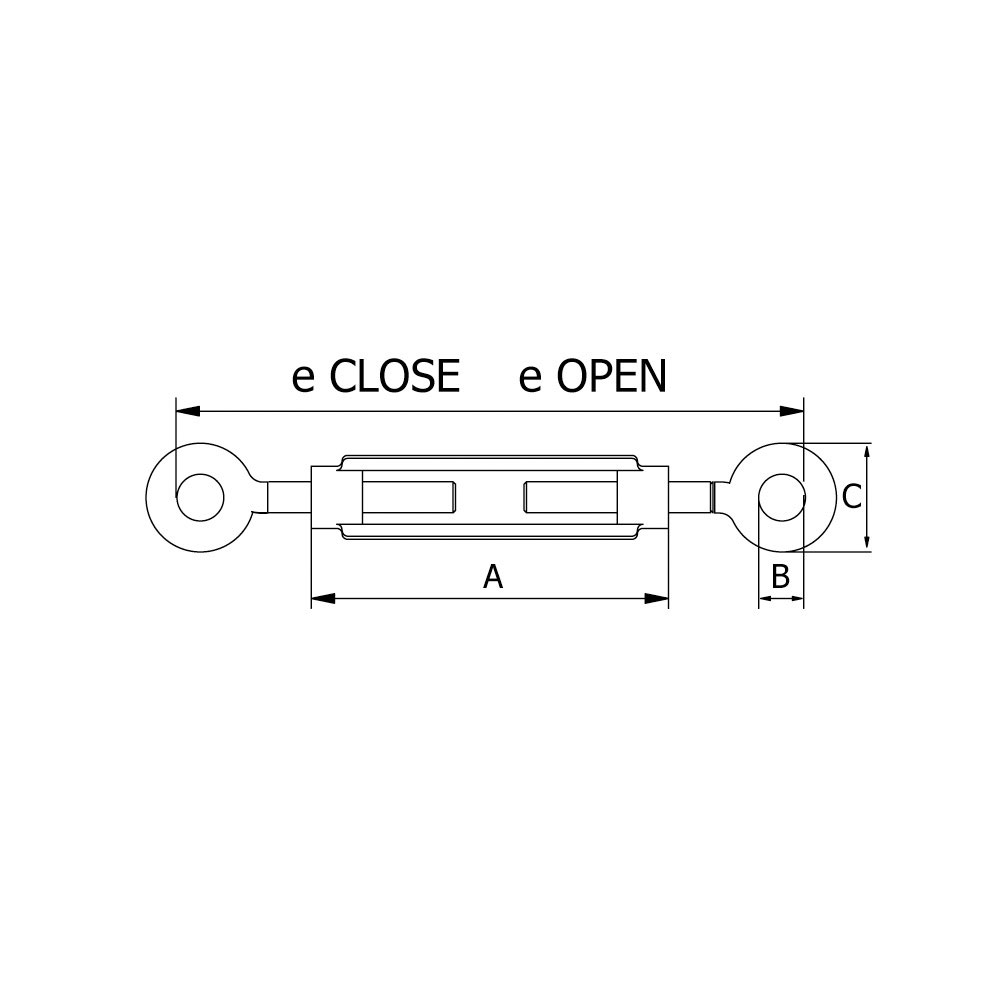 Turnbuckle Commercial FGD E/E 16mm - Image 2