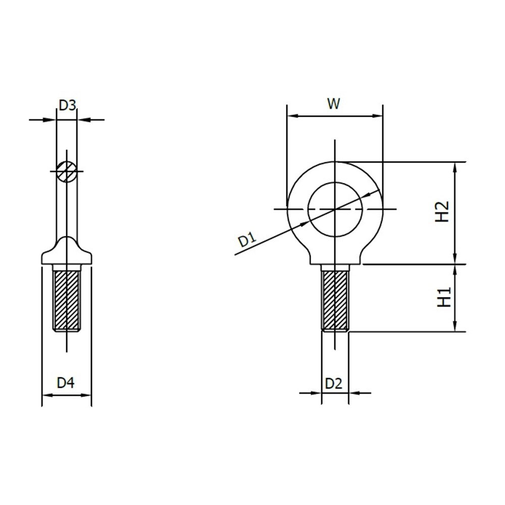Eyebolt ZP Metric WLL 1.2t Large Eye 20mm - Image 2