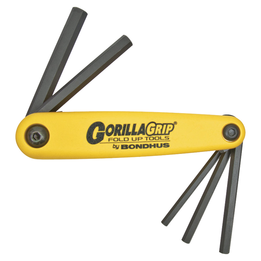 BONDHUS SET 5 HEX GORILLAGRIP FOLD UP 3/16-3/8"