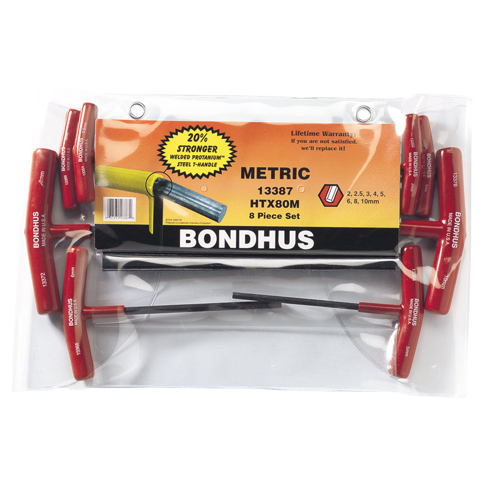 BONDHUS SET 10 HEX T-HDL GRAD 3/32-3/8" W/STAND - Image 4