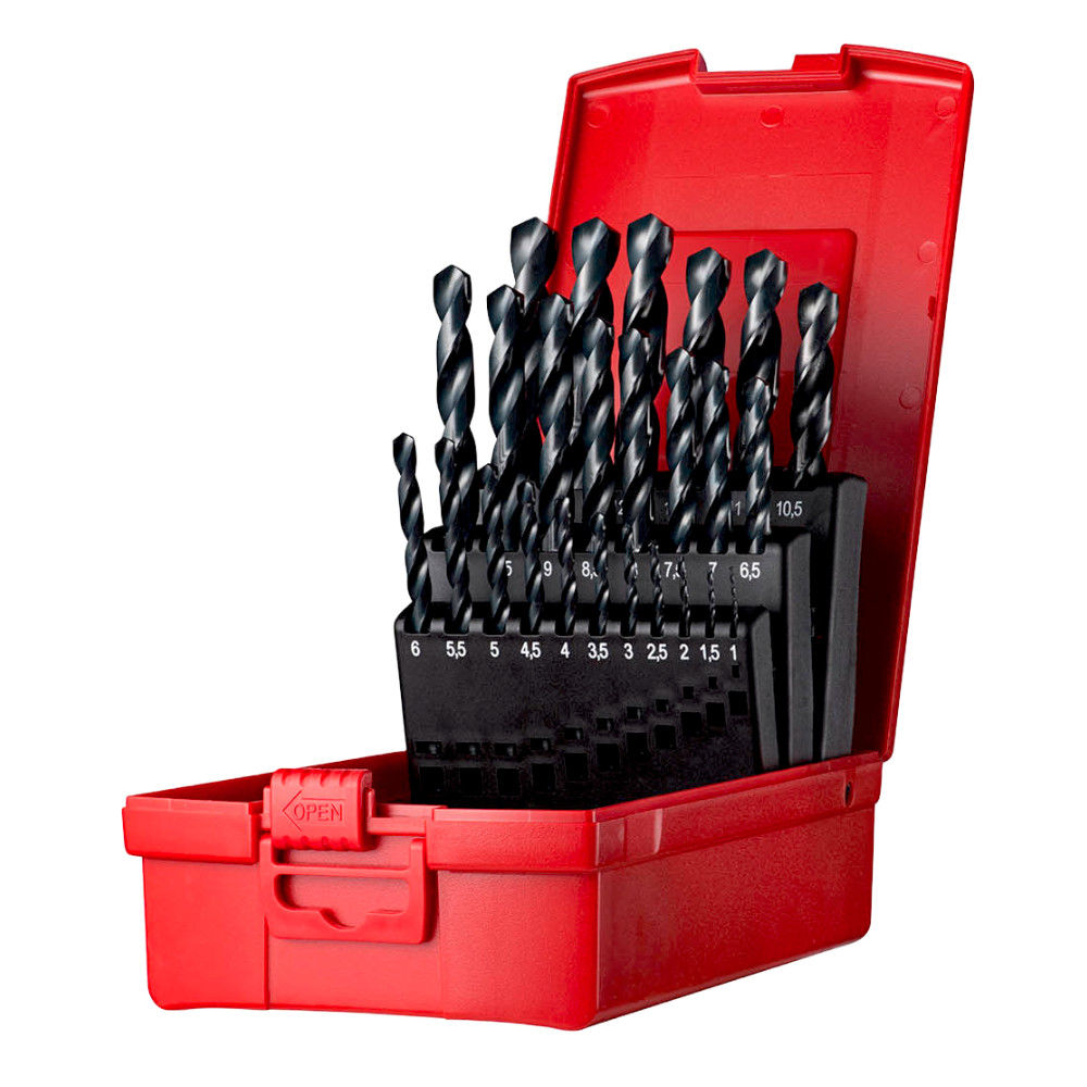 Dormer A190 No.204 25 Piece High Speed Steel Jobber Drill Set in Case (Metric)