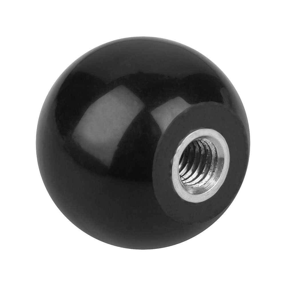 Elesa + Ganter M12 x 50mm O/D Duroplast Ball Knob w/ Steel Insert