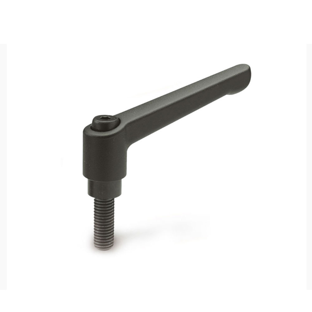 Elesa + Ganter M16 x 25mm Male Adjustable Hand Lever Matt Black