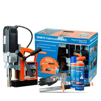 Excision EM35 Fabricator's Kit 9 Piece Set Magnetic Drill, TCT Cutters, Cutting Fluid