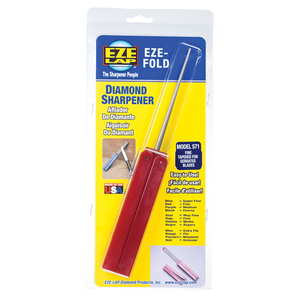 EZE FOLD SHARPENER Tapered Shaft for Serrated Blades