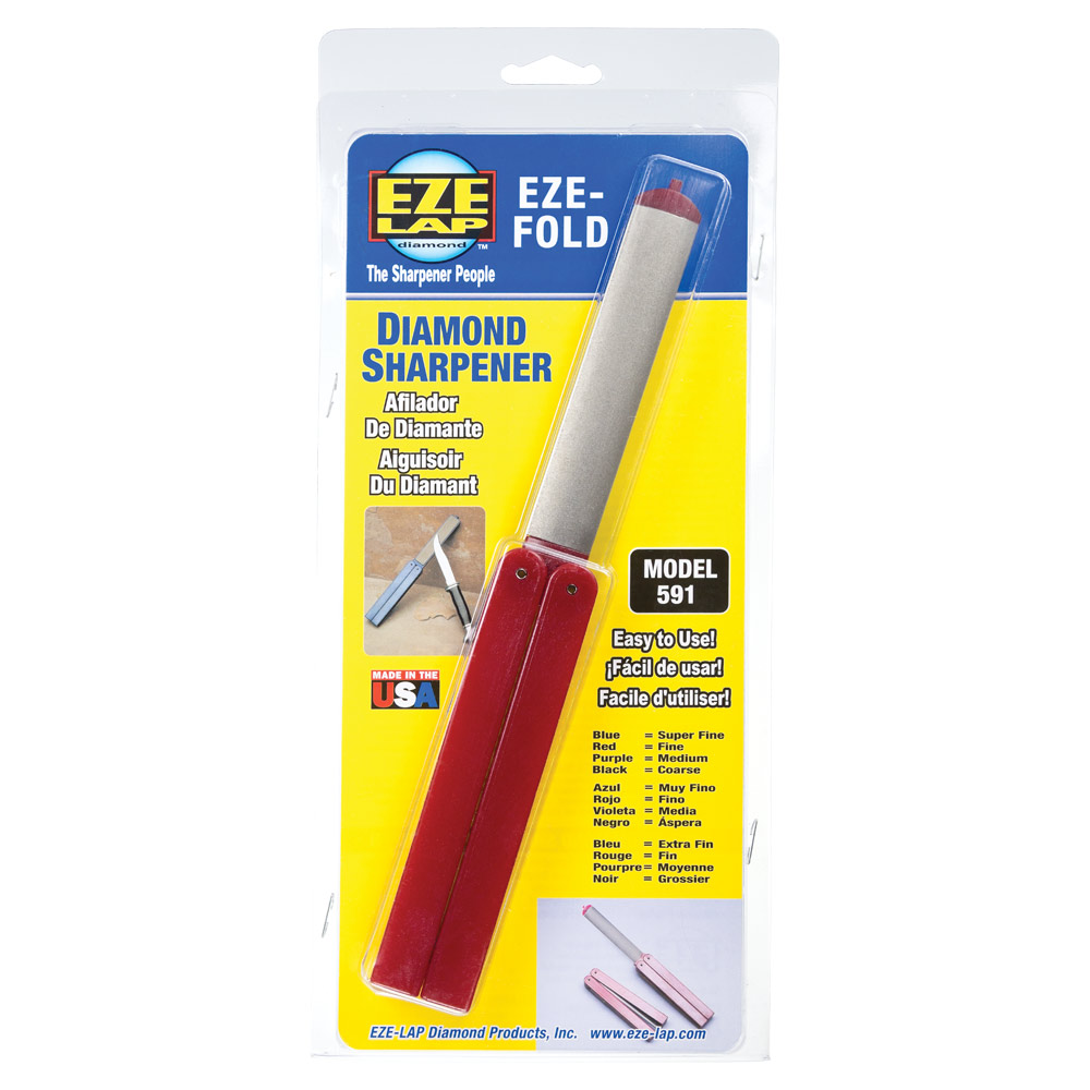 EZE FOLD SHARPENER Super Fine/Med Double Side, Silver Handle - Image 3