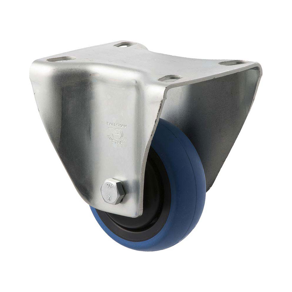 75mm SJQ75G Blue High Resilience Elastomer Ball Bearing Fixed Plate 85kg Castors