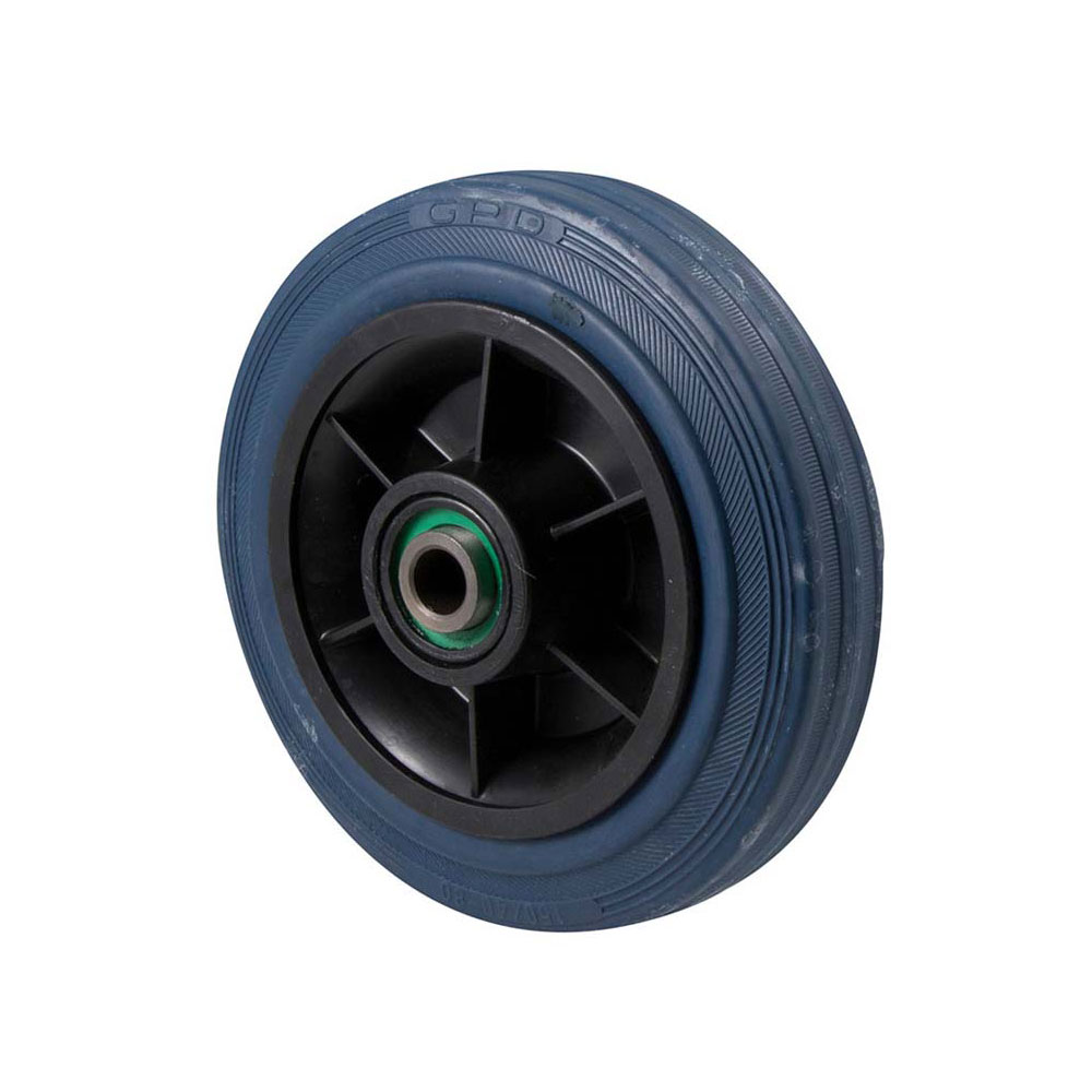 HBR150 Blue Rubber Wheels Roll Bearing Wheel