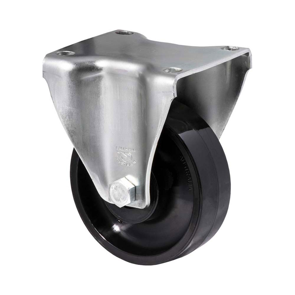 100mm J100 Hard Nylon Roll Bearing Fixed Plate 300kg Castors