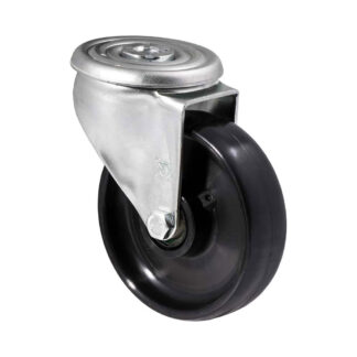 125mm J125 Hard Nylon Roll Bearing Bolt Hole 300kg Castors