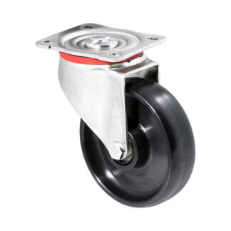 125mm J125 Hard Nylon Roll Bearing Swivel Plate 300kg Castors