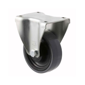 100mm J100 Polyurethane On Nylon Roll Bearing Fixed Plate 300kg Castors