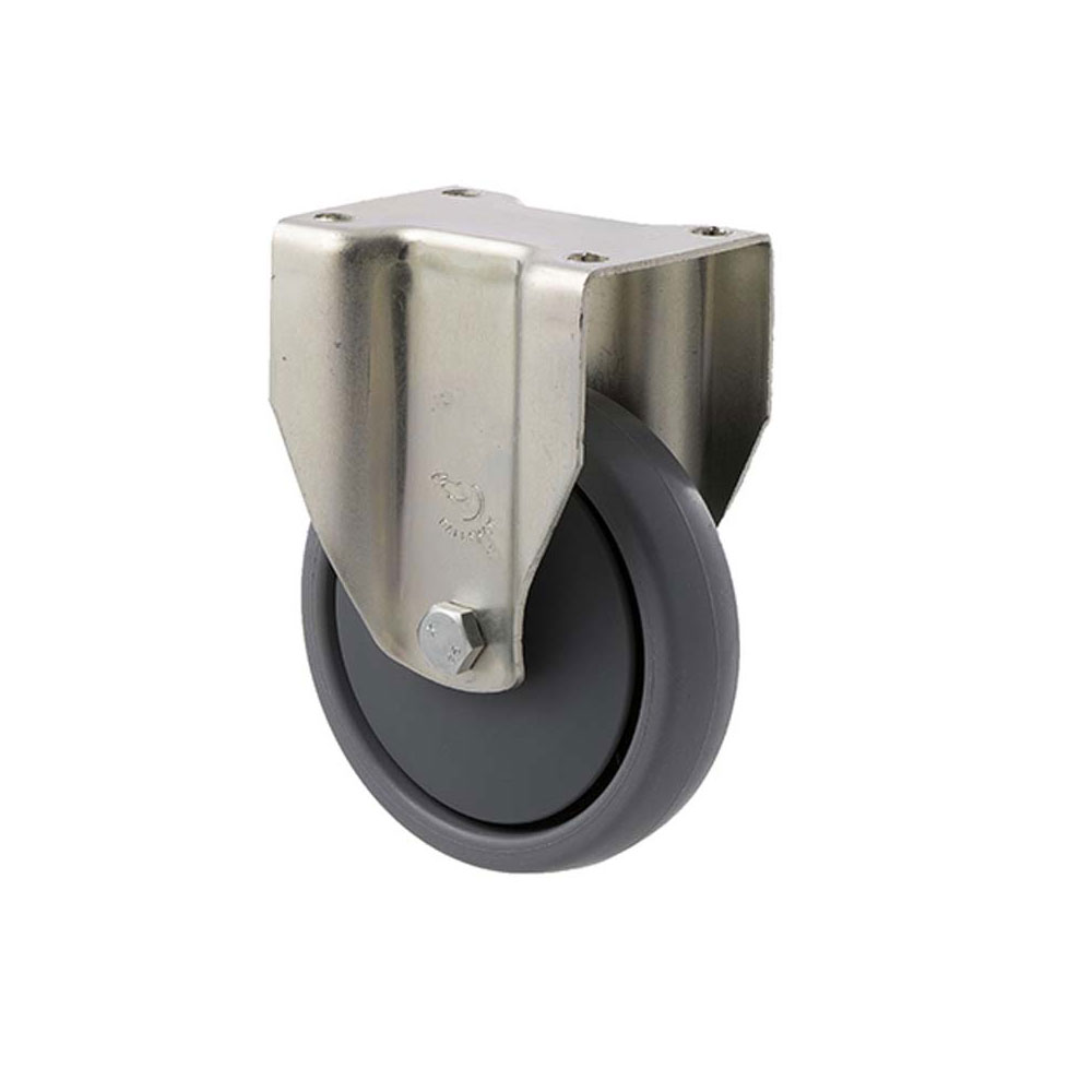 100mm K100 Thermoplastic Elastomer Plain Bearing Fixed Plate 50kg Castors