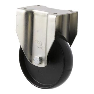 100mm K100 Hard Nylon Plain Bearing Fixed Plate 70kg Castors