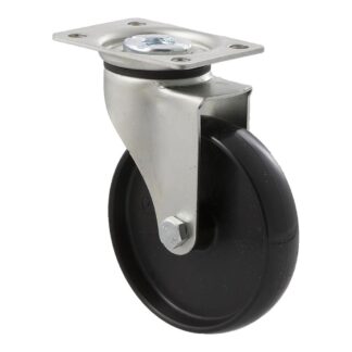 100mm K100 Hard Nylon Plain Bearing Swivel Plate 70kg Castors