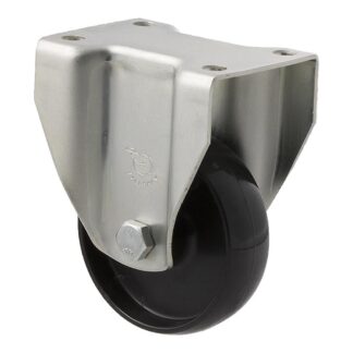 75mm K75 Hard Nylon Plain Bearing Fixed Plate 65kg Castors