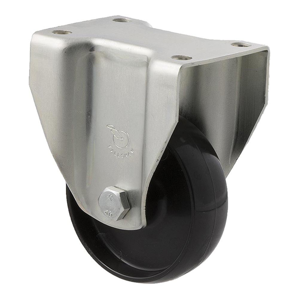 75mm K75 Hard Nylon Plain Bearing Fixed Plate 65kg Castors