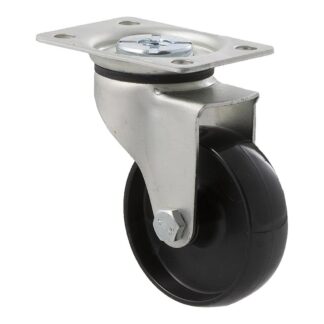 75mm K75 Hard Nylon Plain Bearing Swivel Plate 65kg Castors