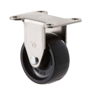 50mm L50 Hard Nylon Plain Bearing Fixed Plate 30kg Castors