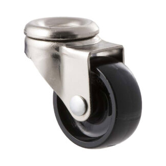 50mm L50 Hard Nylon Plain Bearing Bolt Hole 30kg Castors