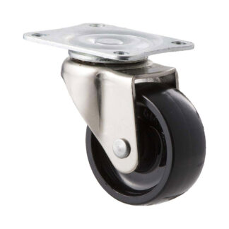 50mm L50 Hard Nylon Plain Bearing Swivel Plate 30kg Castors