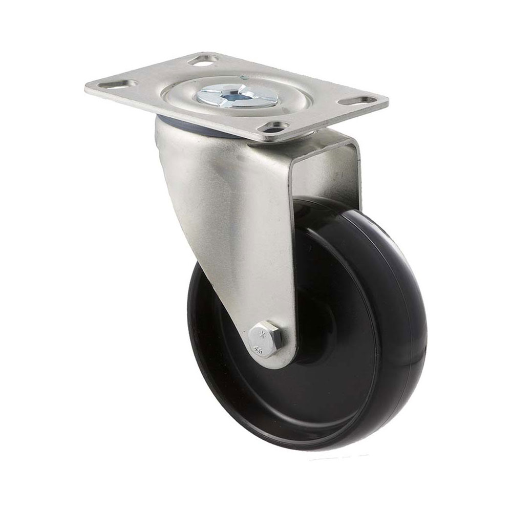 100mm M100 Nylon Plain Bearing Swivel Plate 150kg Castors