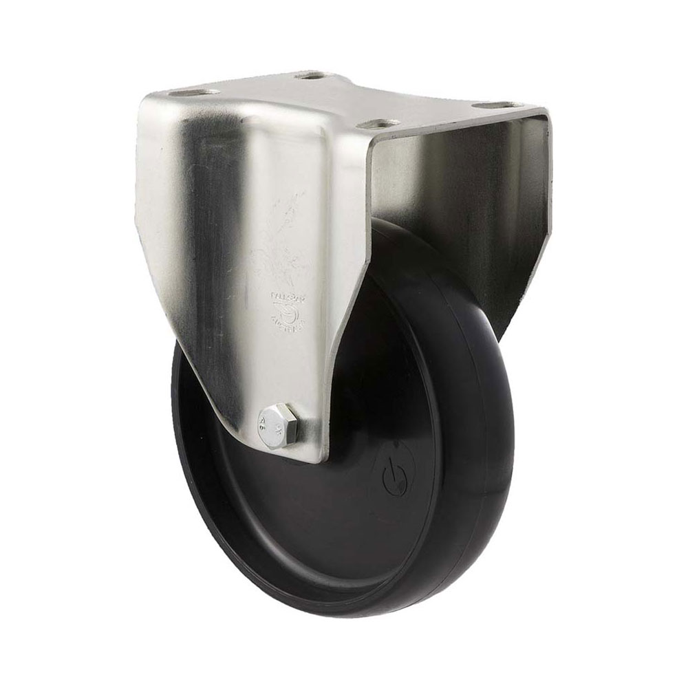 125mm M125 Nylon Plain Bearing Fixed Plate 150kg Castors