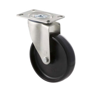 125mm M125 Nylon Plain Bearing Swivel Plate 150kg Castors