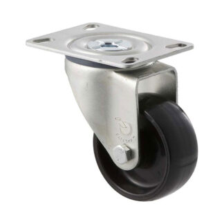 75mm M75 Nylon Plain Bearing Swivel Plate 150kg Castors