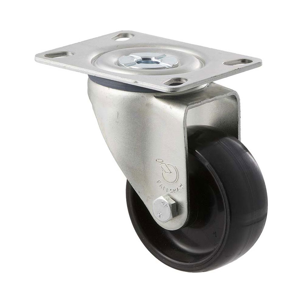 75mm M75 Nylon Plain Bearing Swivel Plate 150kg Castors