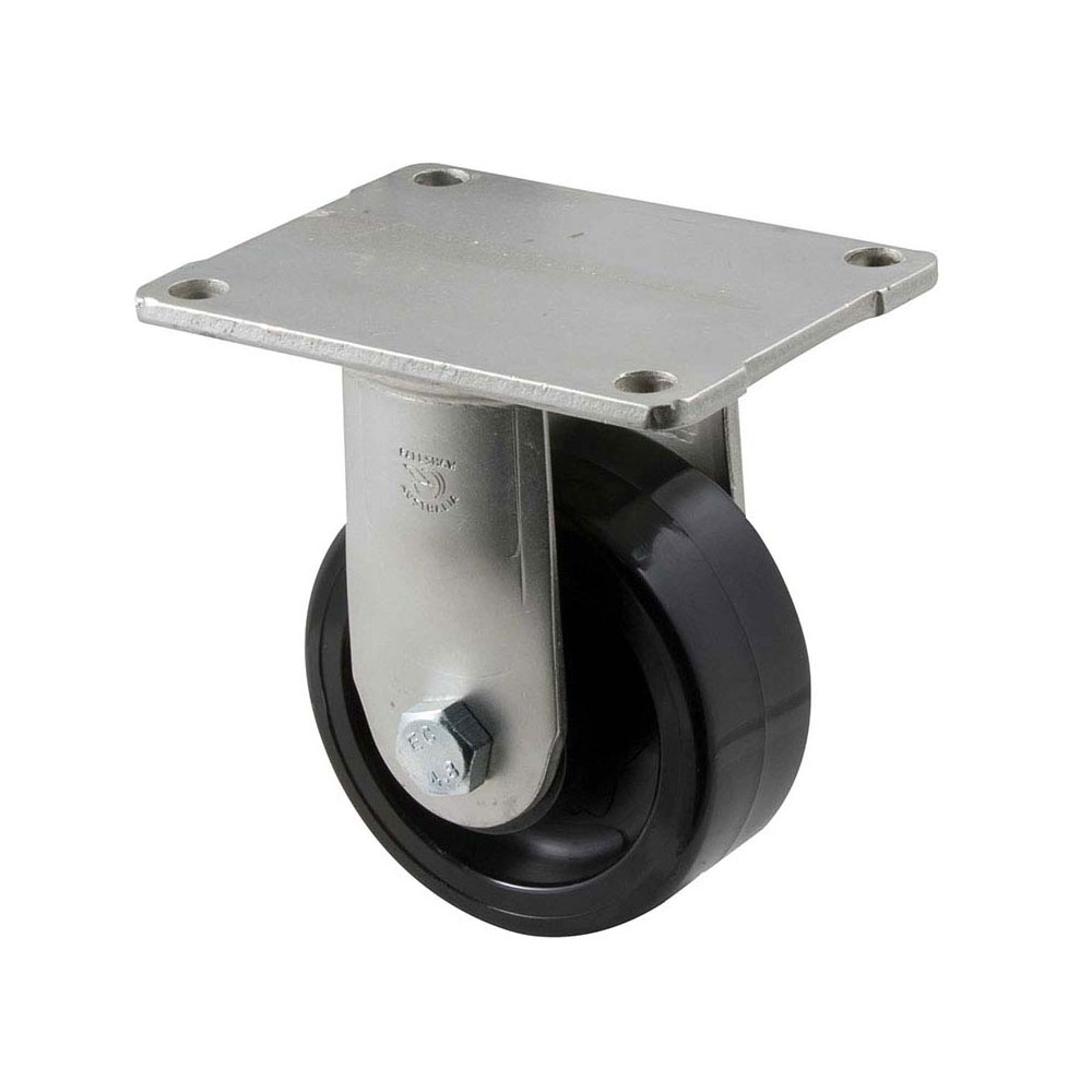 100mm O100 Hard Nylon Roll Bearing Fixed Plate 350kg Castors