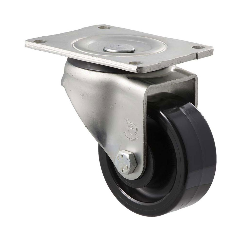 100mm O100 Hard Nylon Roll Bearing Swivel Plate 350kg Castors