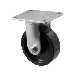 125mm O125 Hard Nylon Roll Bearing Fixed Plate 400kg Castors