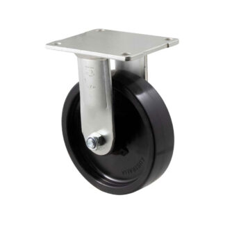 150mm O150 Hard Nylon Roll Bearing Fixed Plate 450kg Castors