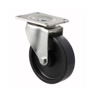 150mm O150 Hard Nylon Roll Bearing Swivel Plate 450kg Castors