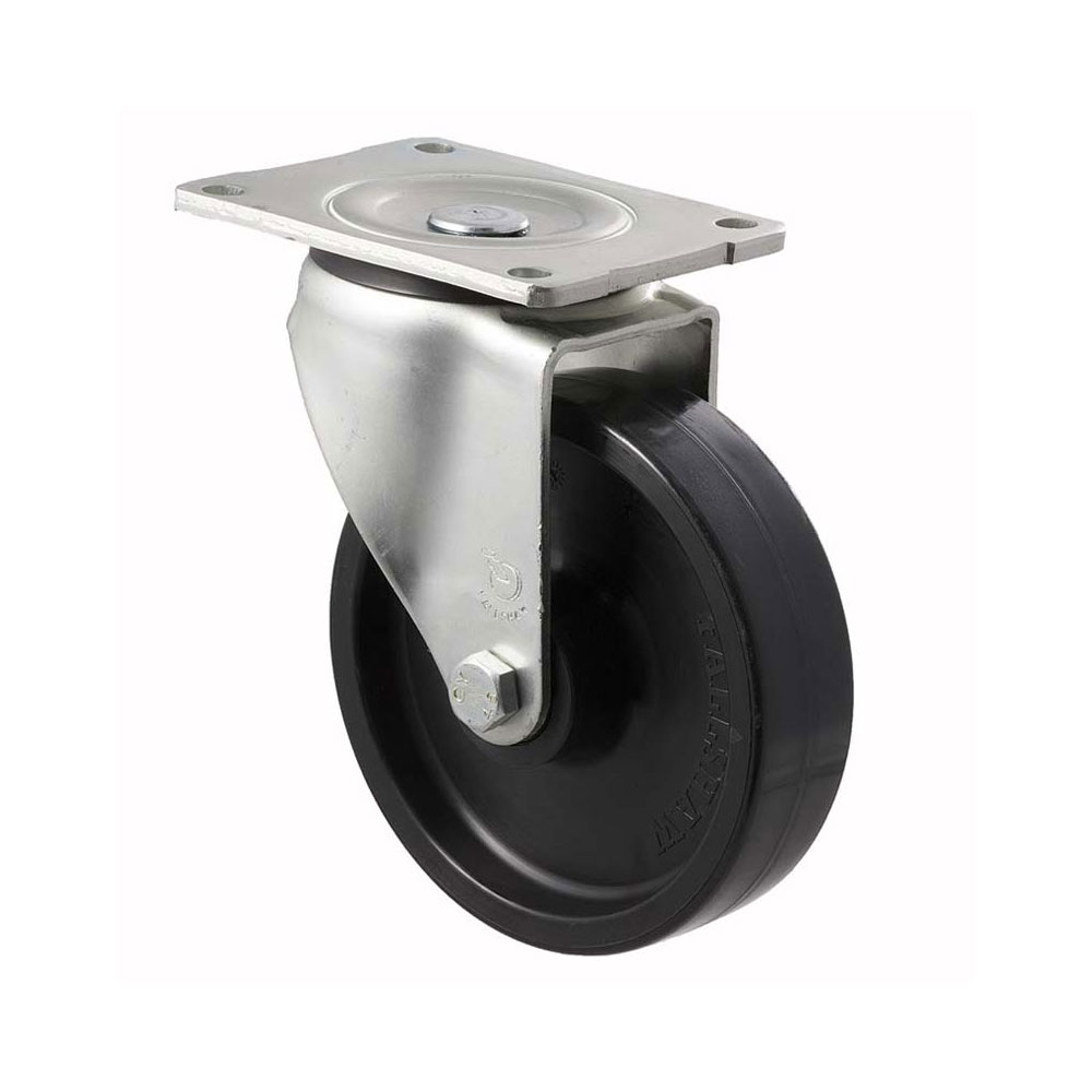 150mm O150 Hard Nylon Roll Bearing Swivel Plate 450kg Castors