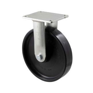 200mm O200 Hard Nylon Roll Bearing Fixed Plate 450kg Castors