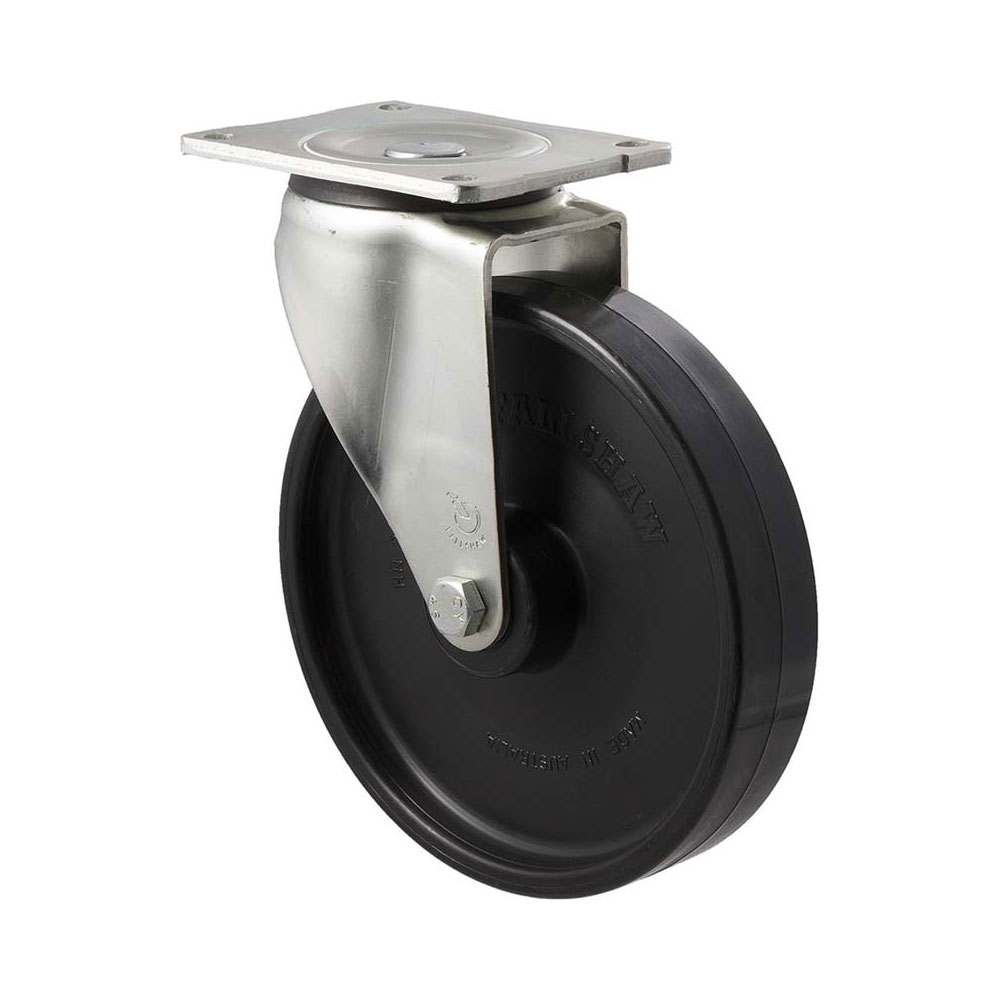 200mm O200 Hard Nylon Roll Bearing Swivel Plate 450kg Castors